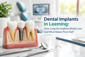 Read more about the article Dental Implants in Leeming: How Long Do Implants Really Last, and What Makes Them Fail?